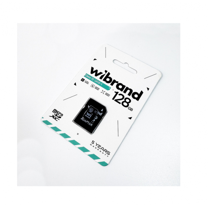 Флеш-накопитель Wibrand MicroSDHC 128GB UHS-I (Class 10) + Adapter SD-3