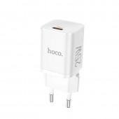 Сетевое зарядное устройство 1Type-C Hoco N19 (PD25W) White