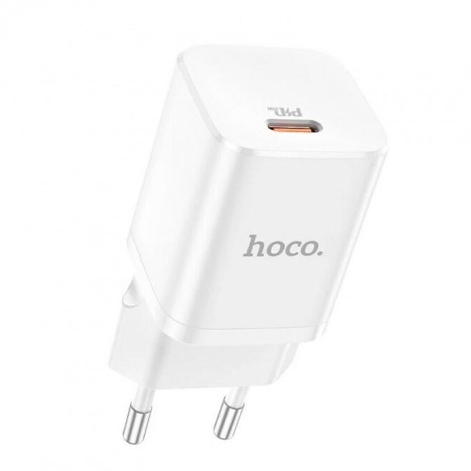 Мережевий зарядний пристрій 1Type-C Hoco N19 (PD25W) White-1