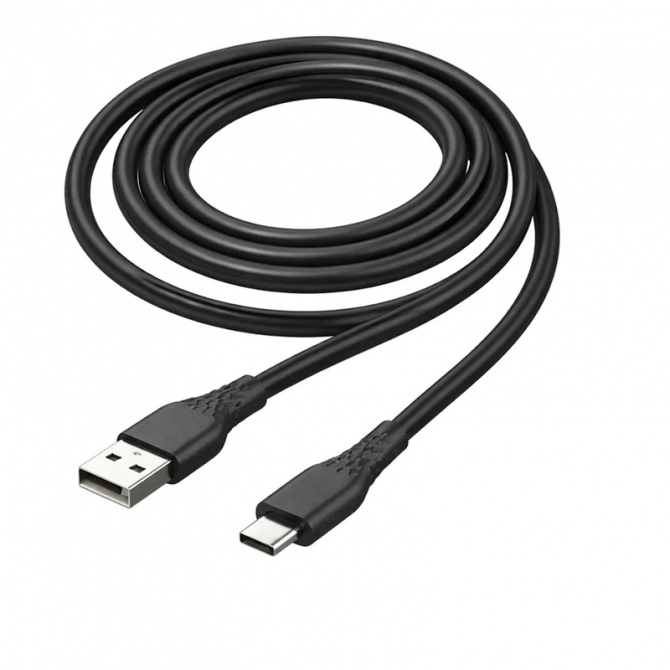 Кабель USB ColorWay USB - Type-C (textured PVC) 3A 1m Black