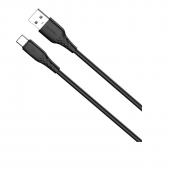 Кабель USB ColorWay USB - Type-C (textured PVC) 3A 1m Black