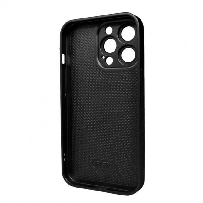 Чехол AG Glass Matt Frame Color Logo for Apple iPhone 11 Pro Max Graphite Black-1