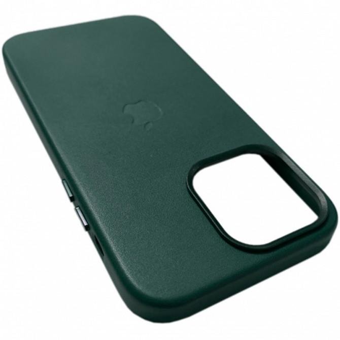 Чехол Apple Leather Case для iPhone 14 Pro Dark Green-2