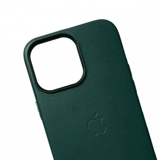 Чехол Apple Leather Case для iPhone 14 Pro Dark Green-3