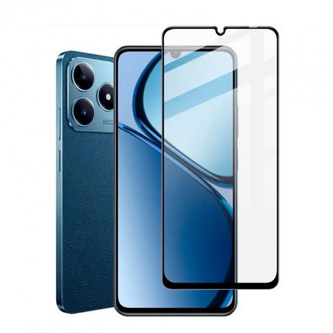 Захисне скло для Realme C63 Full Glue (0.25 мм, 2.5D, чорне) ЛЮКС-1