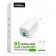 Мережевий зарядний пристрій 1USB + Type-C WALKER WH-75 GAN 65W+QC 60W White + Type-C to Type-C