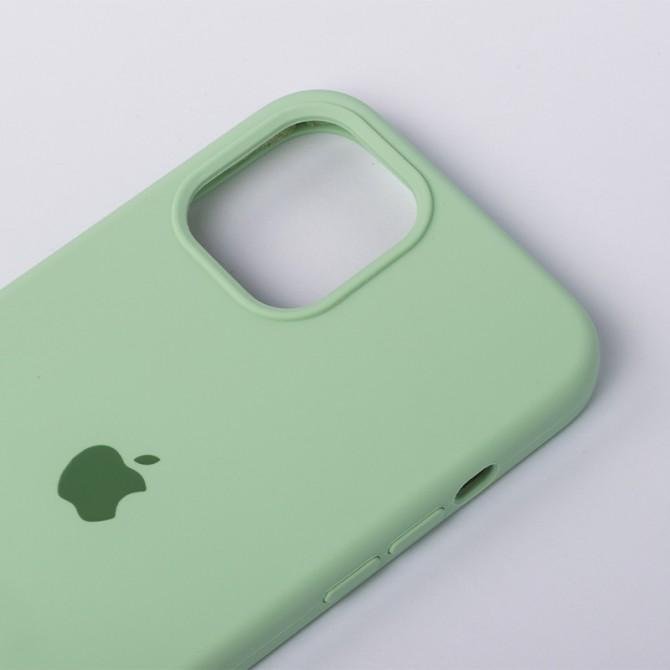 Оригинальный силиконовый чехол для iPhone 11 Pro Max Светло Зеленый FULL-3