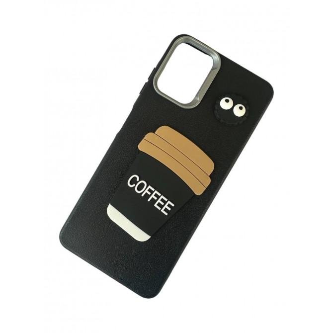 Чохол TPU Leather Toys для Samsung Galaxy A06 (Coffee / Black)-1