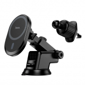 Холдер Hoco DCA71 Wireless Charging 15W (2in1 Set) Black