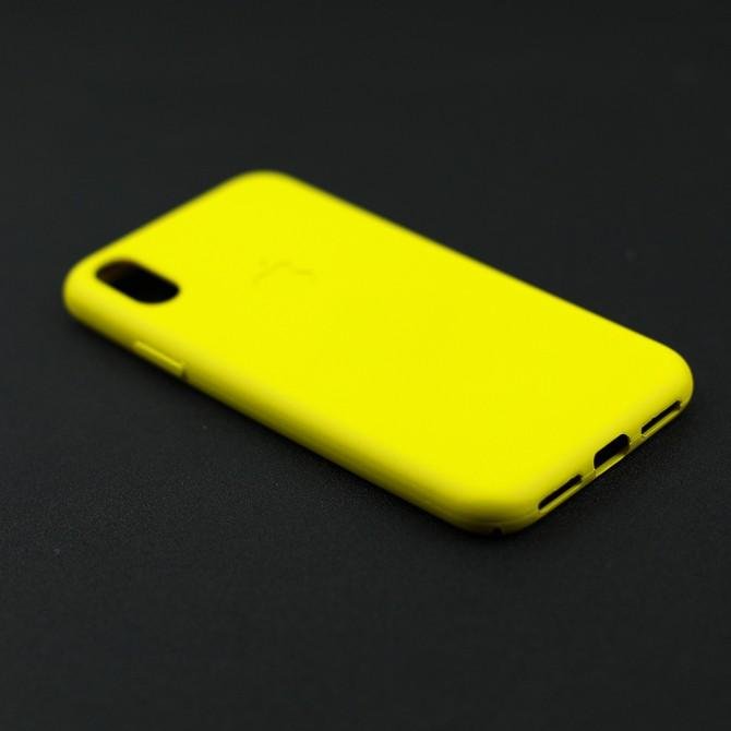 Чехол TPU case для iPhone X/Xs Желтый FULL-3