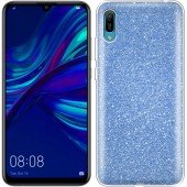 Чохол Silicone 3in1 Блискітки для Huawei Y6 2019 Синій