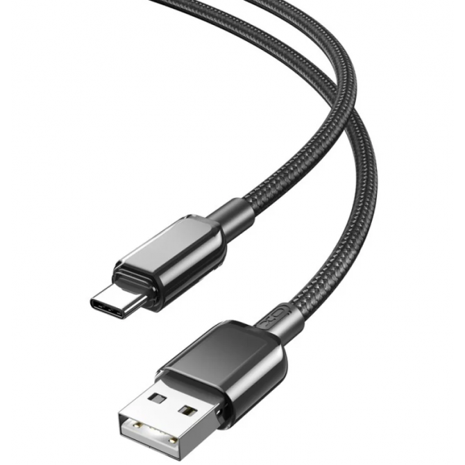 Кабель XO NB249 PVC Shiny Colorful Type-C 5A/1m Black