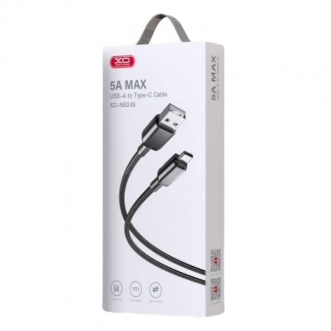 Кабель XO NB249 PVC Shiny Colorful Type-C 5A/1m Black-1