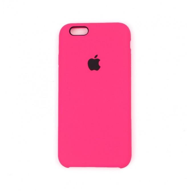 Оригінальний силіконовий чохол для iPhone 6/6s Неоново Рожевий-2