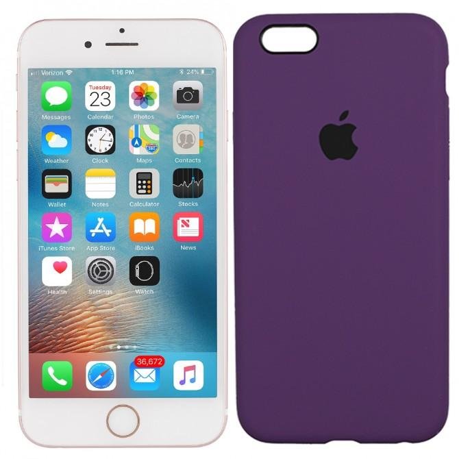 Чехол силиконовый для iPhone 6/6s Фиолетовый FULL