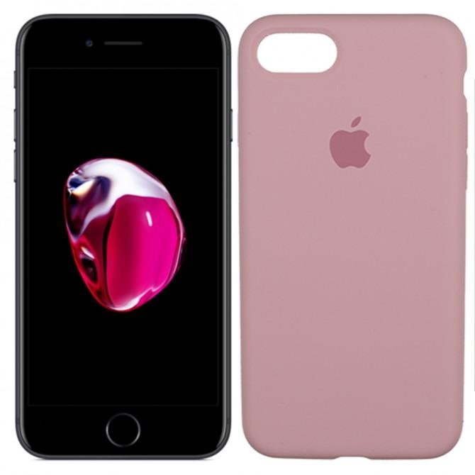 Чехол силиконовый для iPhone 7/8 Светло Розовый FULL