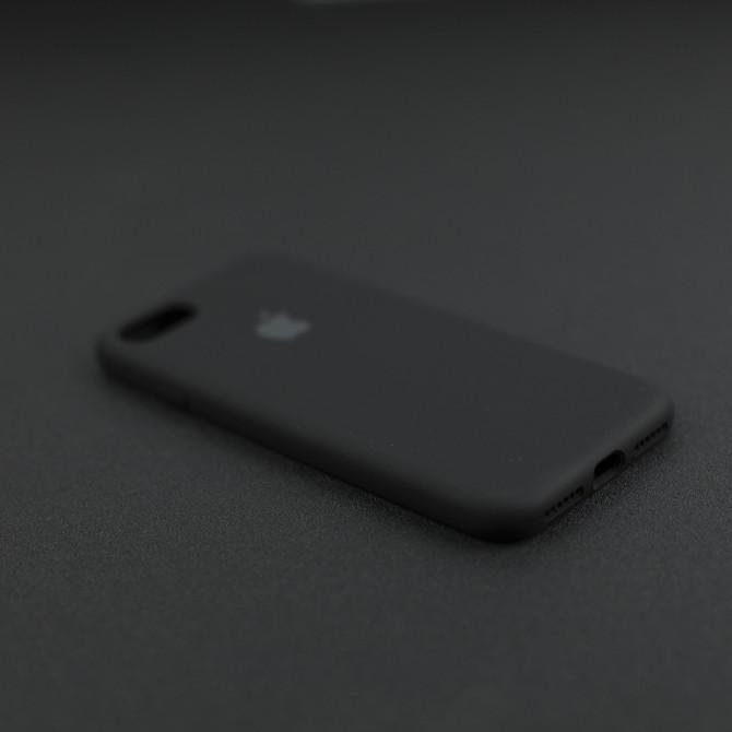 Чехол силиконовый для iPhone 7/8 Чёрный FULL-3