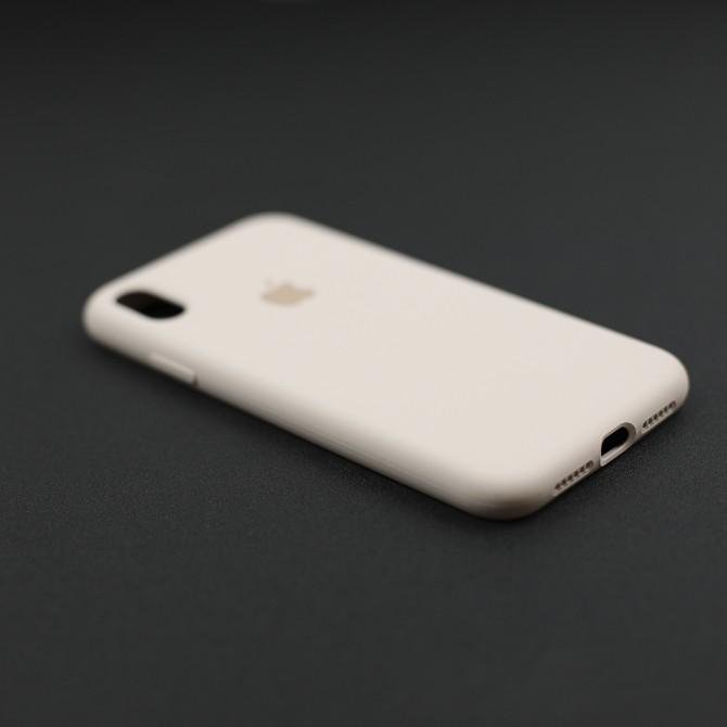 Чехол силиконовый для iPhone Xr Бежевый FULL-3