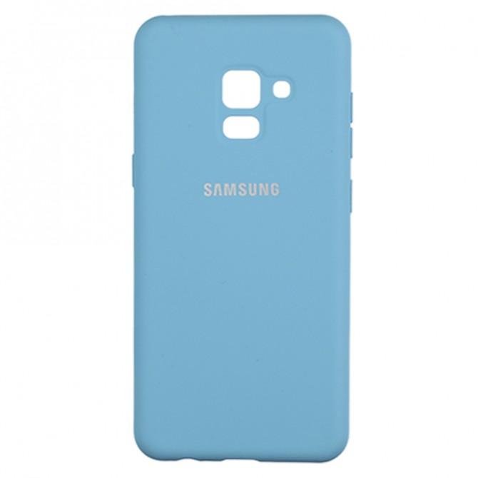 Чехол Soft Case для Samsung A8 2018 (A530) Ярко синий FULL-1