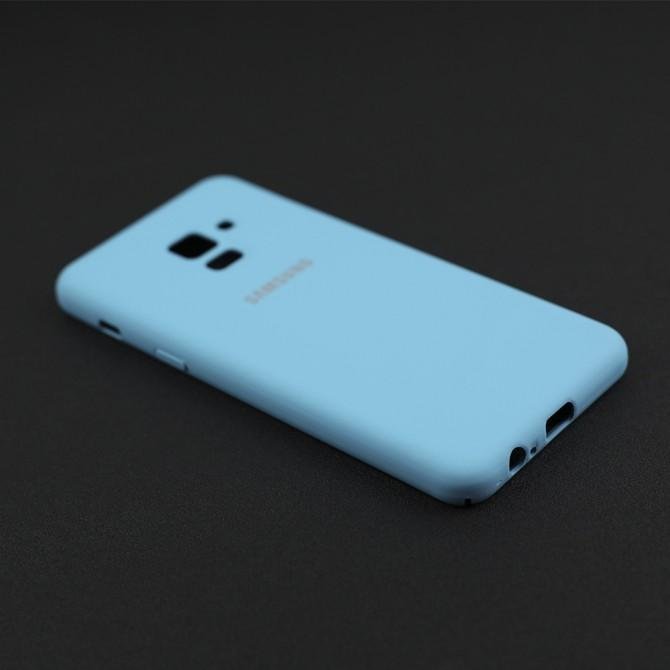 Чехол Soft Case для Samsung A8 2018 (A530) Ярко синий FULL-4