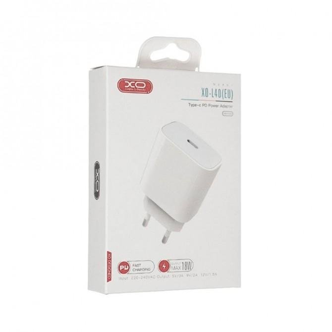 Сетевое зарядное устройство XO L40 18W/1 USB-C White-2