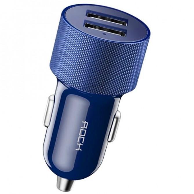 Автомобильное зарядное устройство Rock H3 C228-2U2A4 Синий