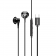 Наушники Usams EP-25 Metal Type-C Earphone Чёрный 1,2m (HSEP2501)