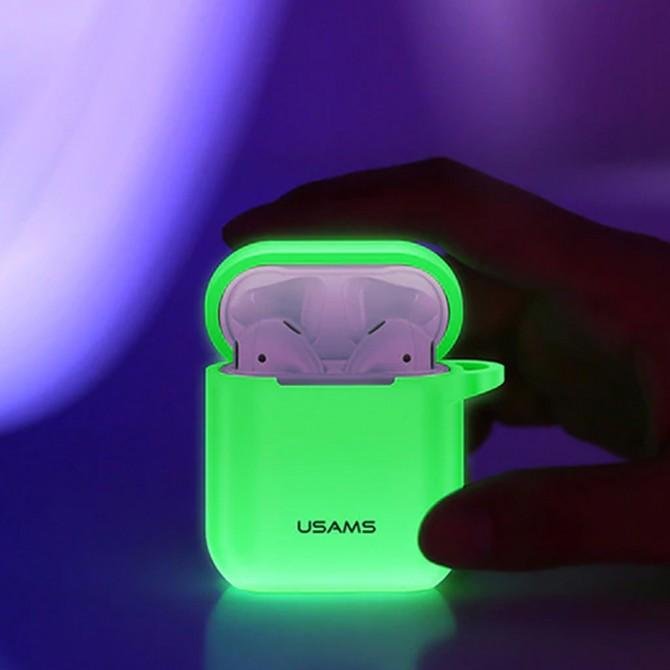 Чохол Usams US-BH423 Silicone Protective Cover для Airpods Fluorescent (BH423AP05)-2