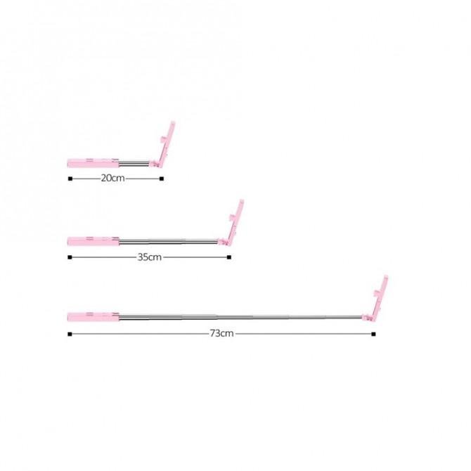 Монопод Usams Selfie Stick US-ZB050 M2 mini Рожевий (ZB5003)-3