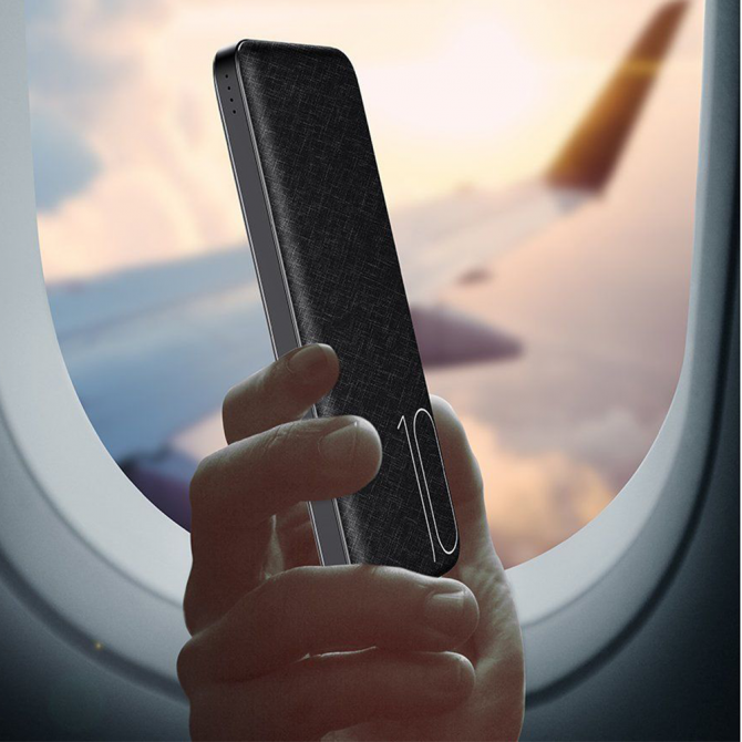 Повербанк Usams US-CD63 PB7 Dual USB 10000 mAh Чорний-4