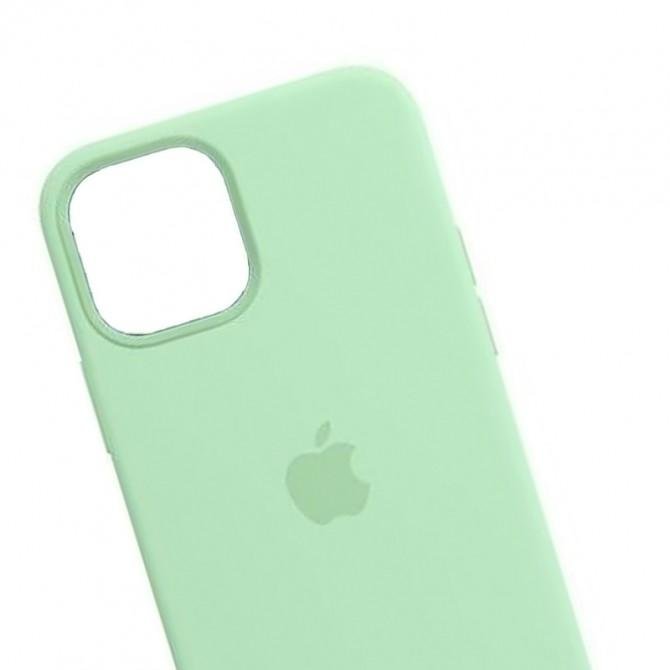 Оригинальный силиконовый чехол для iPhone 11 Мятный FULL-2