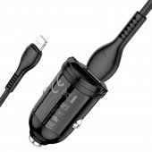 АЗП 1USB + Type-C Hoco NZ2 PD30W + QC3.0 Black + USB Type-C to Lightning АЗП 1USB + Type-C Hoco NZ2 PD30W + QC3.0 Black + USB Type-C to Lightning