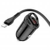 АЗП 1USB + Type-C Hoco NZ2 PD30W + QC3.0 Black + USB Type-C to Lightning АЗП 1USB + Type-C Hoco NZ2 PD30W + QC3.0 Black + USB Type-C to Lightning