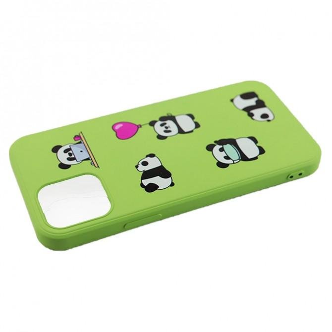 Чехол Funny Animals series для iPhone 12 Green Panda-3
