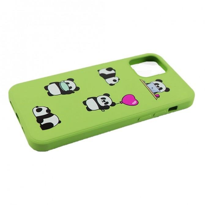 Чехол Funny Animals series для iPhone 12 Green Panda-4