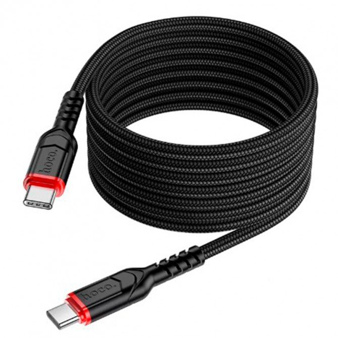 Кабель Hoco X59 Victory PD Type-C to Type-C 60W/3A Black 2m