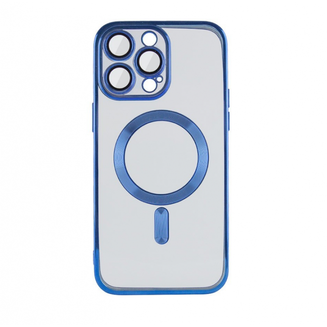 Силиконовый чехол SHINING with MagSafe для iPhone 16 Pro Темно Синий