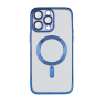 Силіконовий чохол SHINING with MagSafe для iPhone 16 Pro Темно Синій
