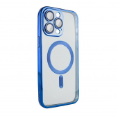 Силиконовый чехол SHINING with MagSafe для iPhone 16 Pro Темно Синий Силиконовый чехол SHINING with MagSafe для iPhone 16 Pro Темно Синий