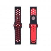 Ремінець універсальний 20mm N Sport для Samsung/Amazfit/Huawei Black/Red