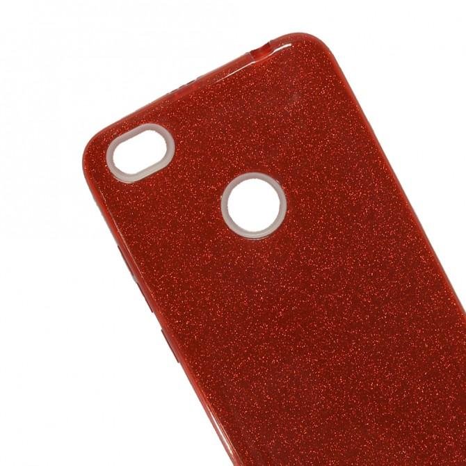 Чехол Silicone 3in1 Блёстки для Xiaomi Redmi 6 Red-2