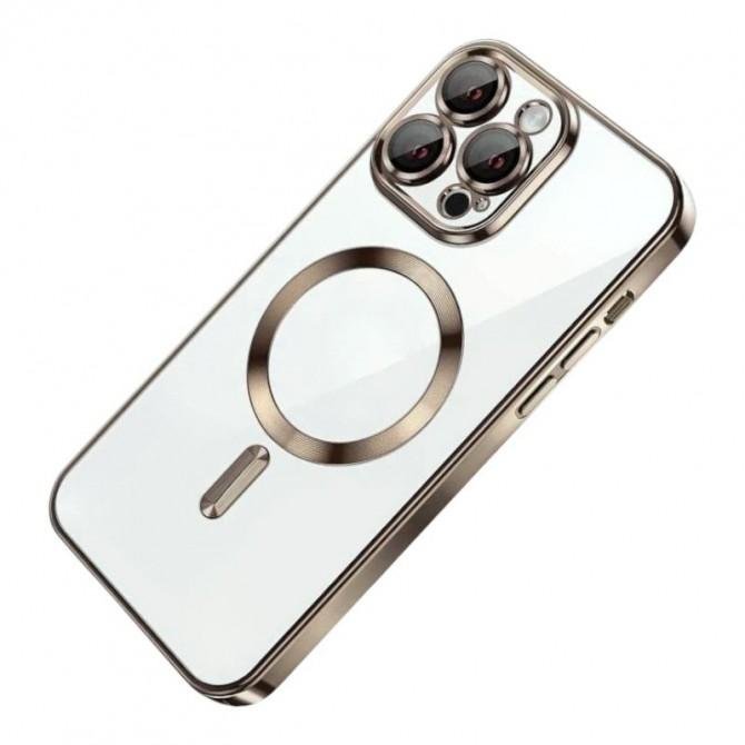 Силиконовый чехол SHINING with MagSafe для iPhone 14 Pro Max Коричневый-1