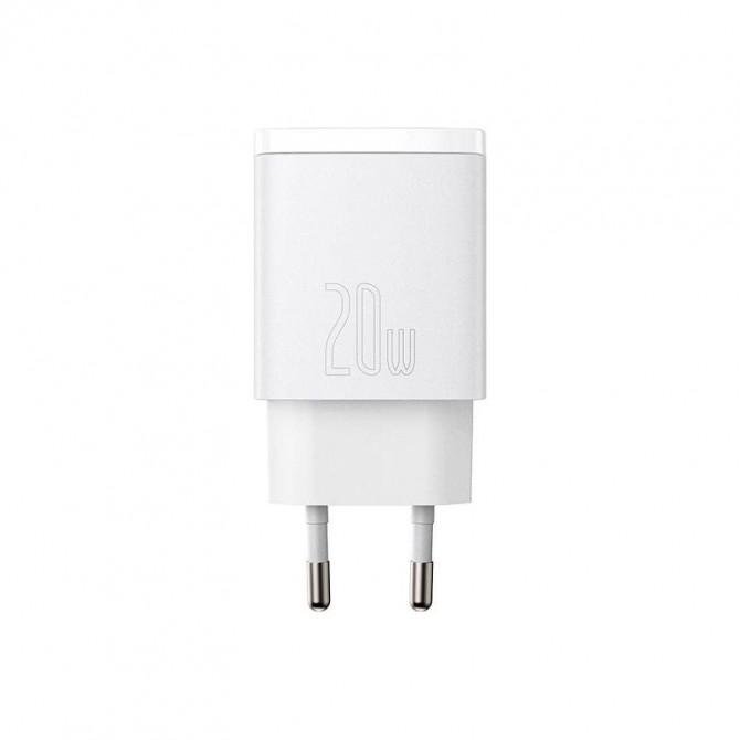 Сетевое зарядное устройство 1USB + Type-C Baseus Compact QC 20W (CCXJ-B02) White