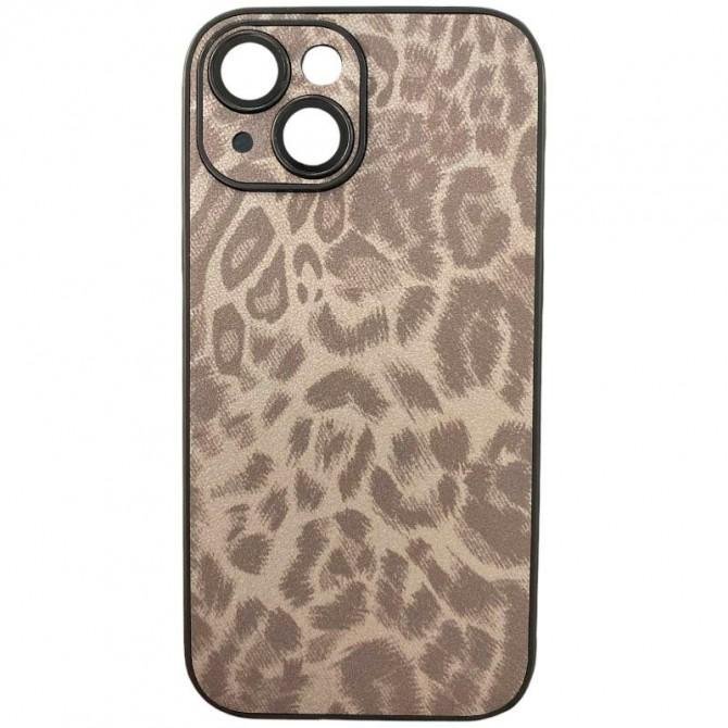 Чохол-накладка шкіряний Leopard Print для iPhone 15 Plus Black