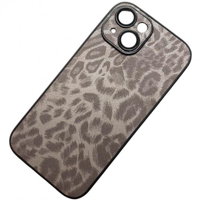 Чохол-накладка шкіряний Leopard Print для iPhone 15 Plus Black-2