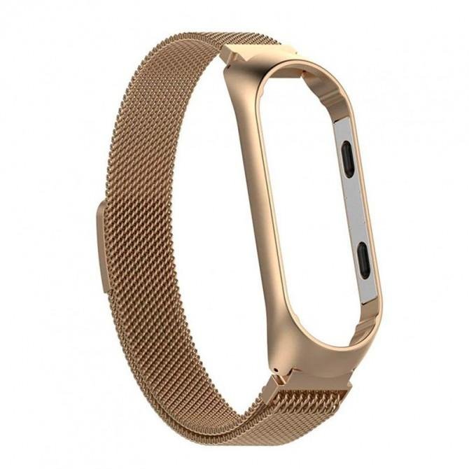 Ремінець для Xiaomi Band 3/4 Bead design Темно Золотий-1