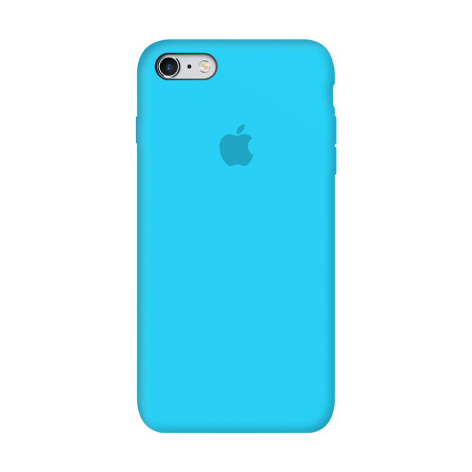 Оригинальний силiконовий Чохол для iPhone 6/6s Блакитний FULL