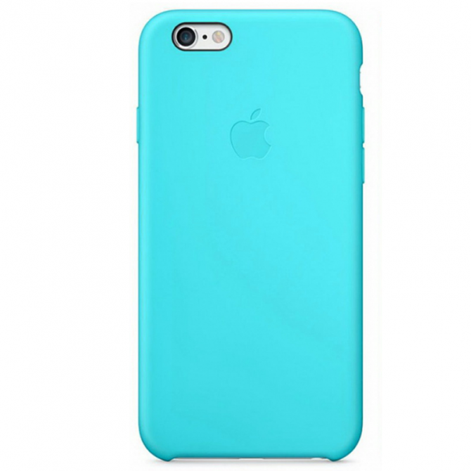Оригинальний силiконовий Чохол для iPhone 6/6s Яскраво Синiй FULL-2