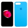 Оригинальный силиконовый чехол для iPhone 7/8 Голубой FULL