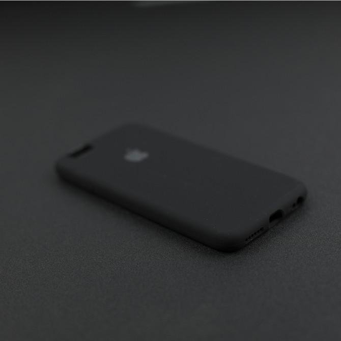 Чехол силиконовый для iPhone 6/6s Plus Чёрный FULL-3